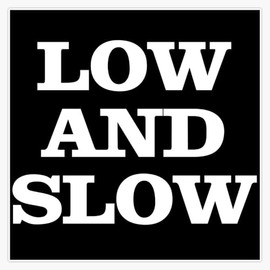Low and Slow, Brisket, Grill, BBQ, Barbeque Funny Sayings Quotes Slogans Bumper Sticker Vinyl Decal 5"