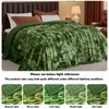 NEWCOSPLAY Super Soft Faux Fur Throw Blanket for Couch Green