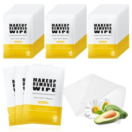 Pack of 200 Makeup Remover Wipes Individually Wrapped,Chamomile Scent,Face Cleansing Wipes Bulk, Travel Towelette Makeup Remover Cloth for Face Cleansing Skin Care Remove Makeup