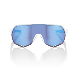 100% S2 Sport Performance Cycling Sunglasses (Matte White - HiPER Blue Multilayer Mirror Lens)