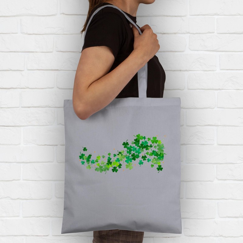 Baumwolltasche - St. Patricks Day - Kleeblätter Glück Glücksbringer Shamrock