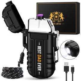 WEARXI Valentines Day Gifts for Him, Electric Lighters Gifts for Men, Mens Gifts for Him/Boyfriend, Fathers Day Dad Gifts for Dad Husband, Camping Essentials (Best Dad Ever Special Version)