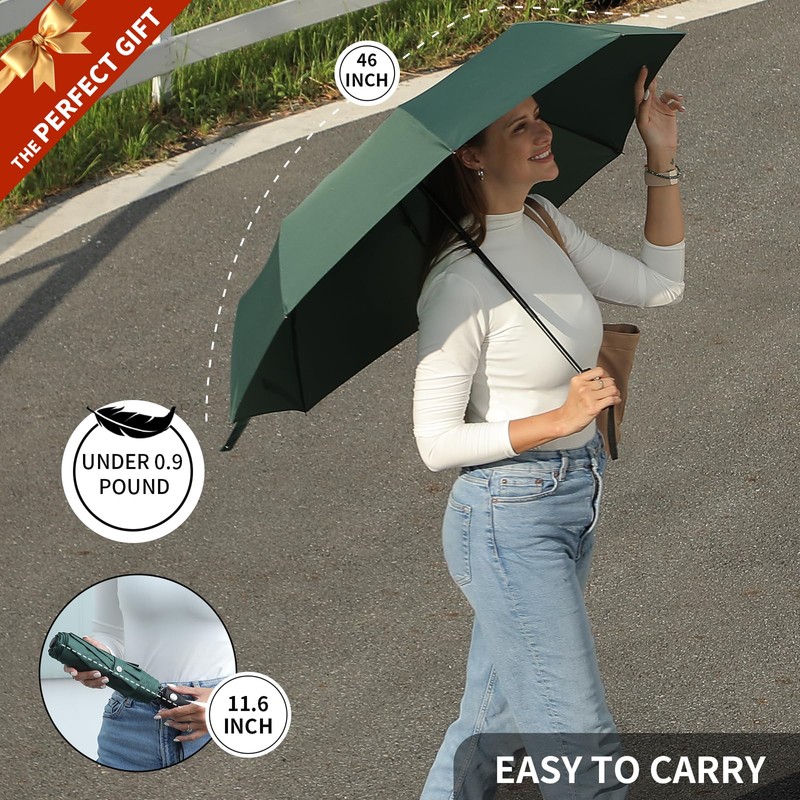Anntrue Windproof Travel Umbrella, Auto Open Close Lightweight Compact Portable
