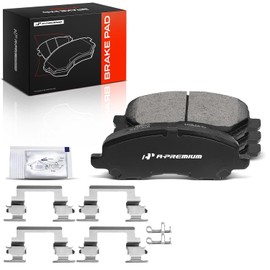A-Premium Juego de pastillas de freno de disco cerámico delantero Compatible con modelos seleccionados de Chrysler, Dodge, Jeep y Mitsubishi - 200, Sebring, Avenger, Caliber, Stratus, Compass, Patriot
