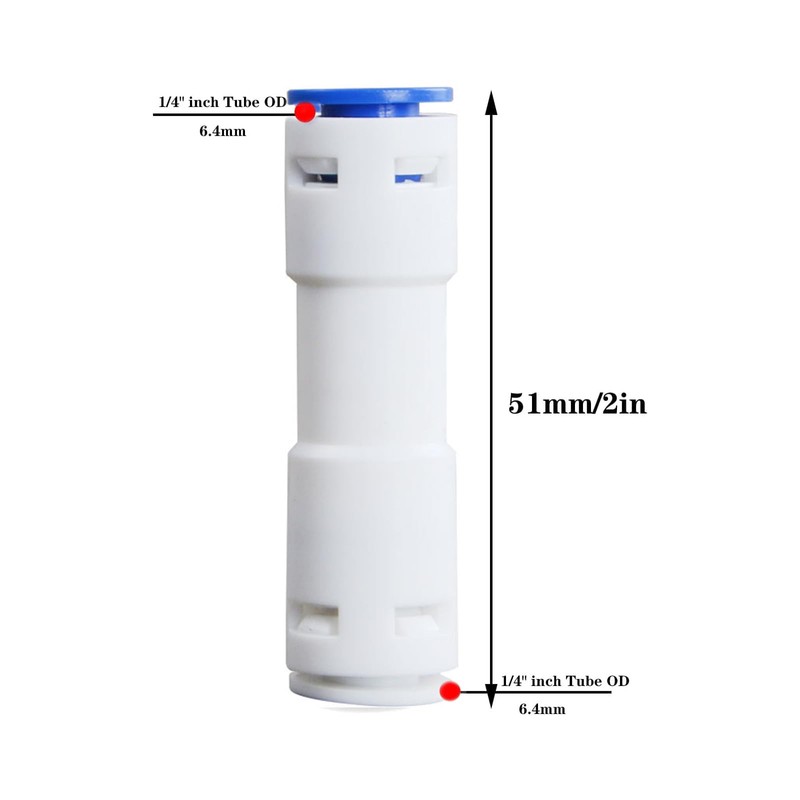 Hunken 6 Pcs 1/4" (6.4 MM) Push-to-Connect One-Way Check Valve,