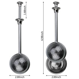 Powder Sugar Shaker Sifter Duster Baker's Dusting Wand Dispenser for Flour Spices Sugar Tea Strainer Steeper Tea Balls for Loose Tea