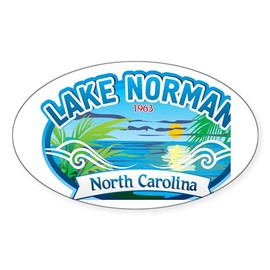 CafePress Lake Norman Waterview Oval Car Bumper Sticker