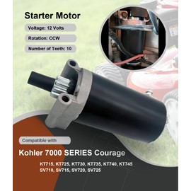 5801N-wbe 5801N Starter Motor fit for 20HP 23HP 25HP 27HP Kohler Courage Engines 7000 Series KT715 KT725 KT730 KT735 KT740 KT745 Replace# 3209801 32-098-03 3209804