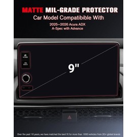 ASZSK For Matte Anti Glare Tempered Glass 2025 2026 Acura ADX 9 Inch Touchscreen Screen Protector - ADX (A-Spec with Advance) Accessories