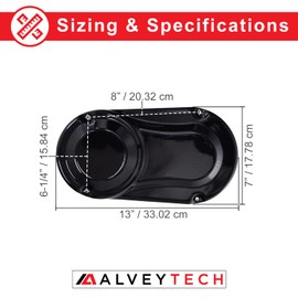 AlveyTech Black Steel Clutch Cover - For the Coleman, Massimo, Falcon, Tomberlin Firehawk, TrailMaster, Hensim, Baja Motorsports MB165, MB200, 196cc 6.5 Hp Mini Bike, Go-Kart, ATV, Dirt Pit Bikes