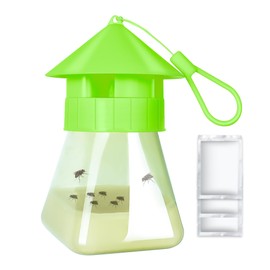Simashts Reusable Fly Traps Outdoor Hanging, Reusable Fly Trap Fly Killer Outdoor with Fly Bait Trap Refill Fly Catchers