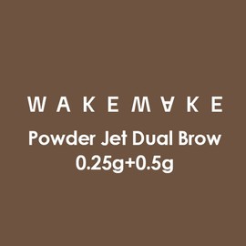 WAKEMAKE Powder Jet Dual Brow 0.25g+0.5g, Color:08 Ash Brown