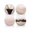 4 x Round Art Deco Coasters - Pale Pink Agate