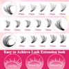 MOTIBACK 546 Stück 30-40-50-60-80D Curl Lash Extension Set 10-18mm Künstliche