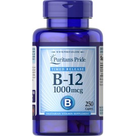 Puritan's Pride Vitamin B-12 1000Mcg Timed Release Caplets | Dietary S