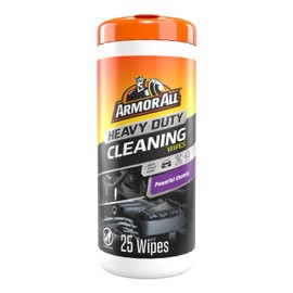 Armor All Heavy Duty Car Cleaning Wipes , Car Wipes for Dirt, Grease and Oil, 25 Count