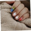 Minkissy 8sets Random Style Christmas Nail Art Stickers Embossed Snowflake