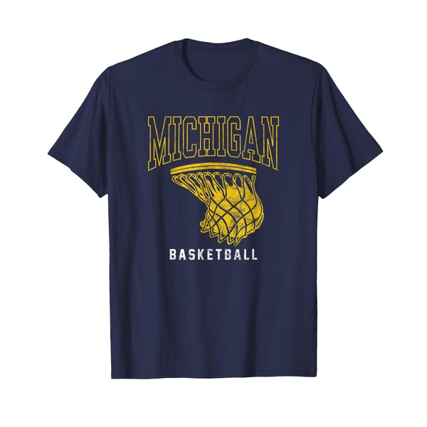 University of Michigan Wolverines U of M Basketball Hoop T-Shirt