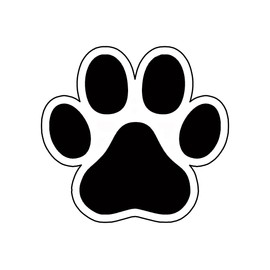 Rogue River Tactical Pet Dog Cat Paw Print Bumper Sticker Car Decal Gift Laptop Wall Window Bumper Sticker 5"