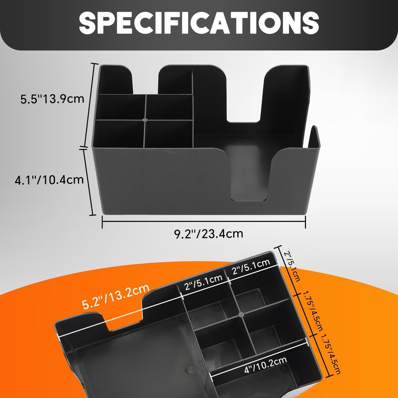 weyleity Bar Caddy with 6 Compartments | Heavy Duty Refillable