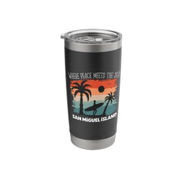 Peace meets the sea - San Miguel Island Stainless Steel Insulated Tumbler