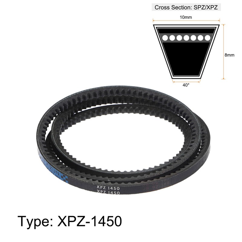 sourcing map XPZ1450 V-Belt Drive Belt 1450 mm Pitch Length