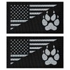 ZESION 2Pcs Reflective American Flag(with Dog Tracking Paw) Patches Set,