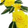 6 Pieces 15 Inch Long Flower Patches Large Sew Embroidered