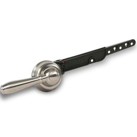 Korky Strong Arm Metal Toilet Handle and Lever - Universal to Fit Front, Angled, Side, Left, and Right Mount Toilets - Brushed Nickel, Faucet Style, 6071BP
