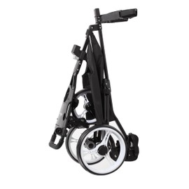 Precise Cruiser 3-Wheel Golf Push Cart with Stabilizer Rods, Ergonomic Handle & Step-On Brake | Golf Bag Cart with Detachable Storage Bag, Scorecard Holder, Lightweight Foldable Frame