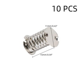 Oedema 10pcs Metal Spring Base 0.59"×0.43" Action Wobbles Mini Springs Silver Spiral Wobbles Spring for DIY Supplies, Hand Making, Gifts