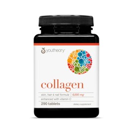 Youtheory Youtheory Advanced Collagen - 6,000 mg Collagen - with Vitamin C - for Hair, Skin & Nails* - Collagen Supplements for Women and Men - 290 Tablets