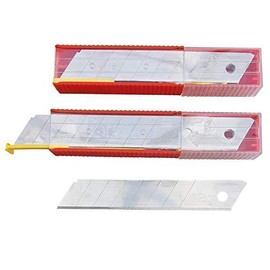 10 Snap-off Blades 18 mm in Red Safety Dispenser