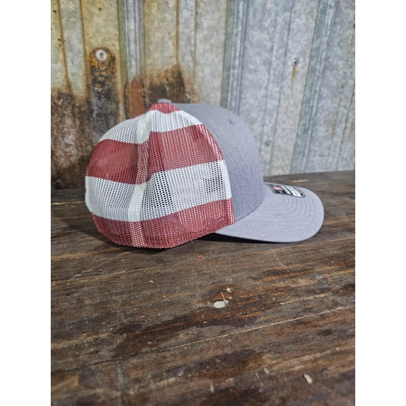 Richardson Trump Leather Patch AmericanFlag Hat 112PM Bird Finger USA