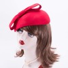 Lawliet Teardrop Women 1940s Wool Felt Fascinator Hat Bow Tam