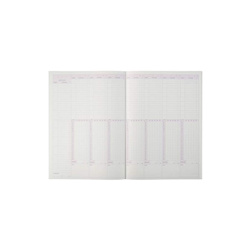 Kokuyo No-Y80MW-RP Campus Notebook, Study Planner, Weekly Ruled, B5, Pink