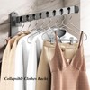 2 Pack Stainless Steel Clothes Hanger Drying Racks, Wall Mount