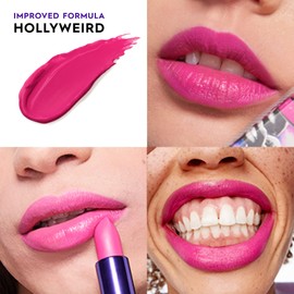 URBAN DECAY Vice Hydrating Lipstick (Hollyweird - Bright Pink - Cream Finish), Creamy Formula, Moisturizing Lip Color with Aloe Vera & Avocado Oil, Vegan, Cruelty-free - 0.11 oz