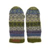 Pachamama Women Wool Mittens Fleece Lined Handknitted Fairisle Multicoloured One-Size