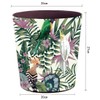 Scakbyer 10L/2.64 Gallon Trash Can, Decorative Waste Basket, PU Leather