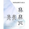 Shusukue Space Earrings 925 Sterling Silver Panda Stud Earrings Animal