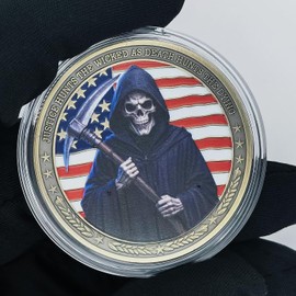 Police Challenge Coin Death Reaper Law Enforcement Medallion Collectible Coin