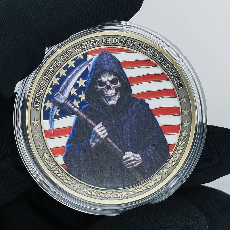 Police Challenge Coin Death Reaper Law Enforcement Medallion Collectible Coin
