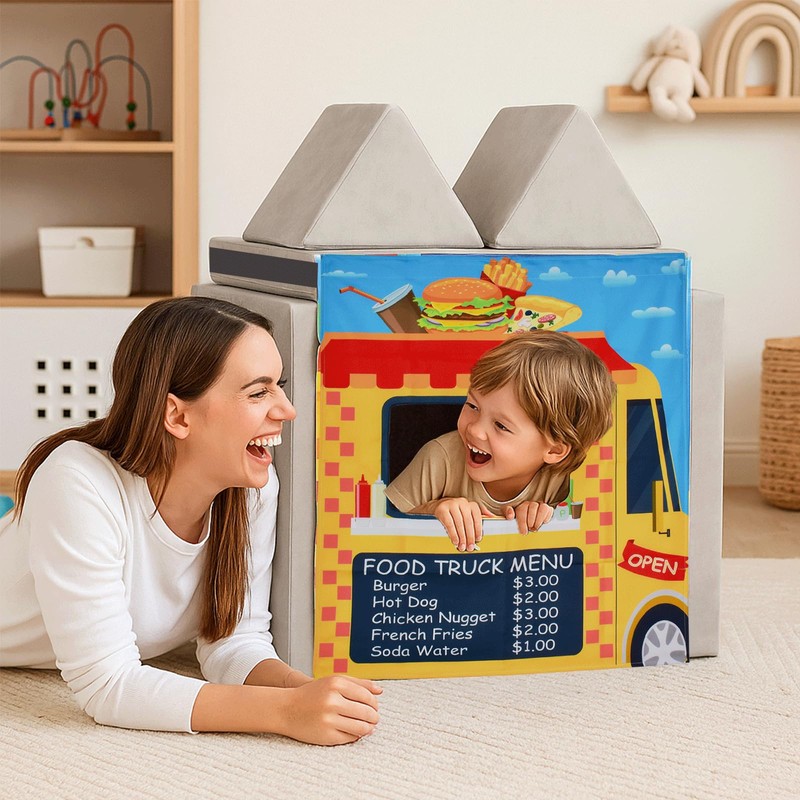 HAJOROM Play Panel for Kids Play Couch Childrens Car Wash