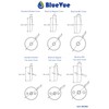 BlueVue Overflow Gasket Kit with Trip Lever Cover and Strainer