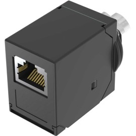 PANDUIT ICAM12XRJS (Price/PC) Adapter, INDUSTRIALNET, M12 X-Code Female to RJ45 Jack, Panel Mount.