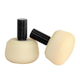 TUOSAMTIN Roller Skate Adjustable Rubber Toe Stoppers, 1 Pair Roller Skates Brake with Screws Replacement Skate Accessories (Natural)