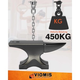 Viomis Stainless Steel Ceiling Hook 360° Rotatable - Universal for Swings, Hammocks & Punch Bags, Load Capacity 450 kg, Indoor/Outdoor Use