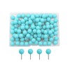 JIHUOO 100 Pcs Round Head Push Pins Map Tacks Map