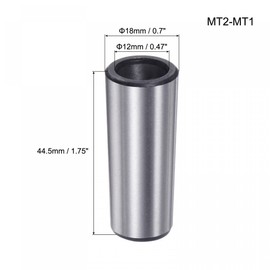 sourcing map MT2 to MT1 Morse Taper Adapter Morse Taper Center Sleeve Reducing Drill Sleeve 2MT to 1MT for Lathe Milling